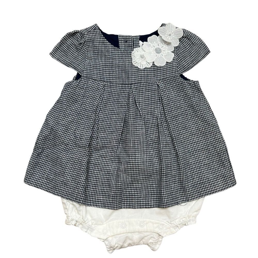 Brand new with Tags Janie and Jack Blue Plaid One Piece Dress Size 3-6 Months